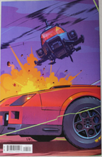 Load image into Gallery viewer, Comic book cover with a car and helicopter in an explosive scene - M.A.S.K Comic Cover Mobile Armored Strike Kommand 
