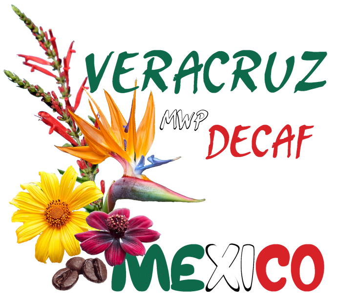 Coffee Beans - Decaf Mexican Veracruz Single Origin Mountain Water Processed Medium Roast