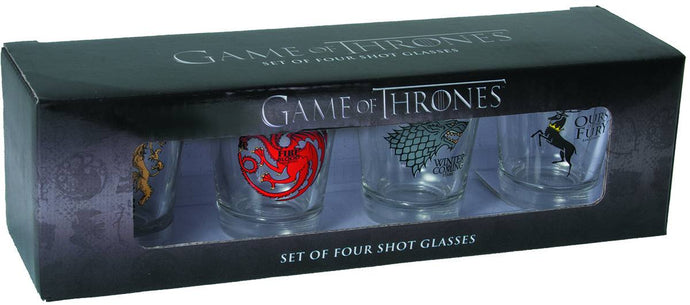 GAME OF THRONES SHOT GLASS Set of 4 SIGILS