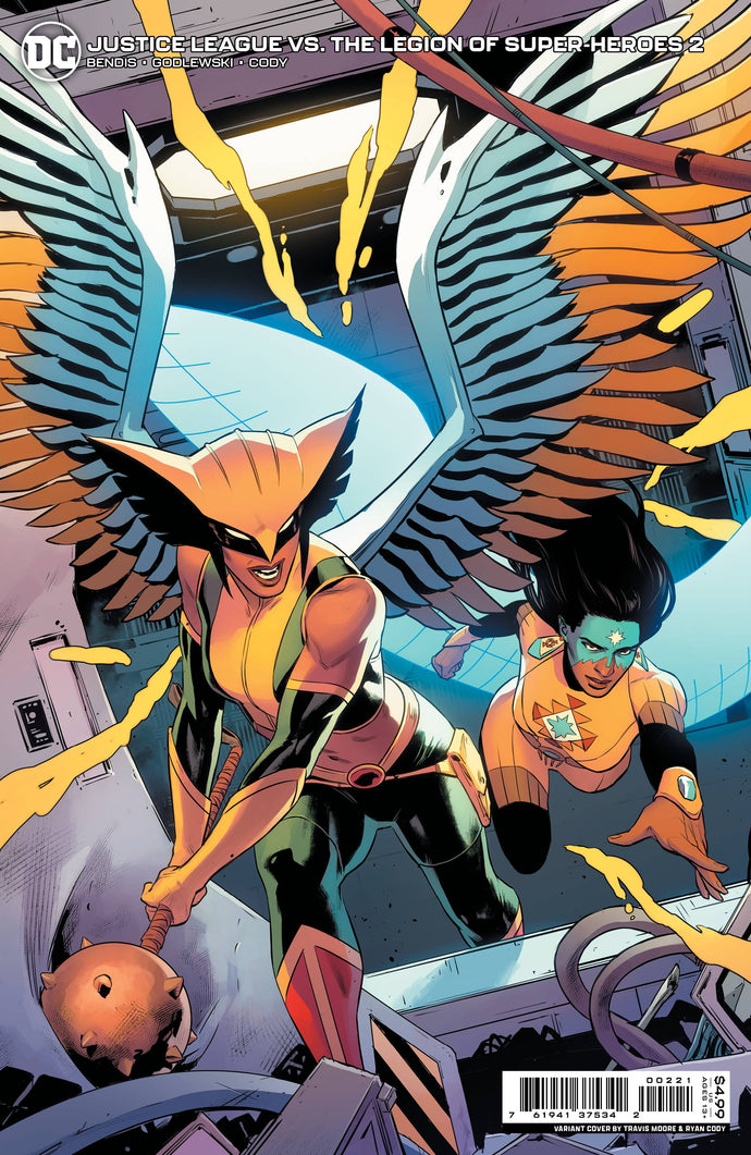 JUSTICE LEAGUE VS LEGION OF SUPERHEROES #2 CVR B MOORE CARD