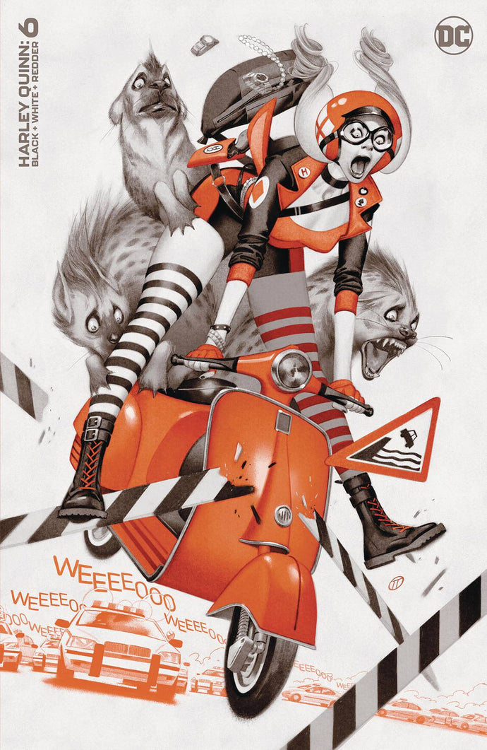 HARLEY QUINN BLACK WHITE REDDER #6 (OF 6) CVR B TEDESCO VAR
