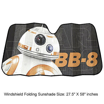 Star Wars BB-8 Robot Car Truck Front Windshield Accordion Folding Sun Shade