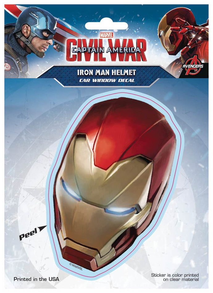 Captain America Civil War Decal - Iron Mans Helmet
