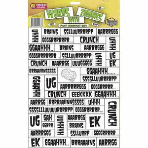 WORDS WITH ZOMBIES MAGNET SET